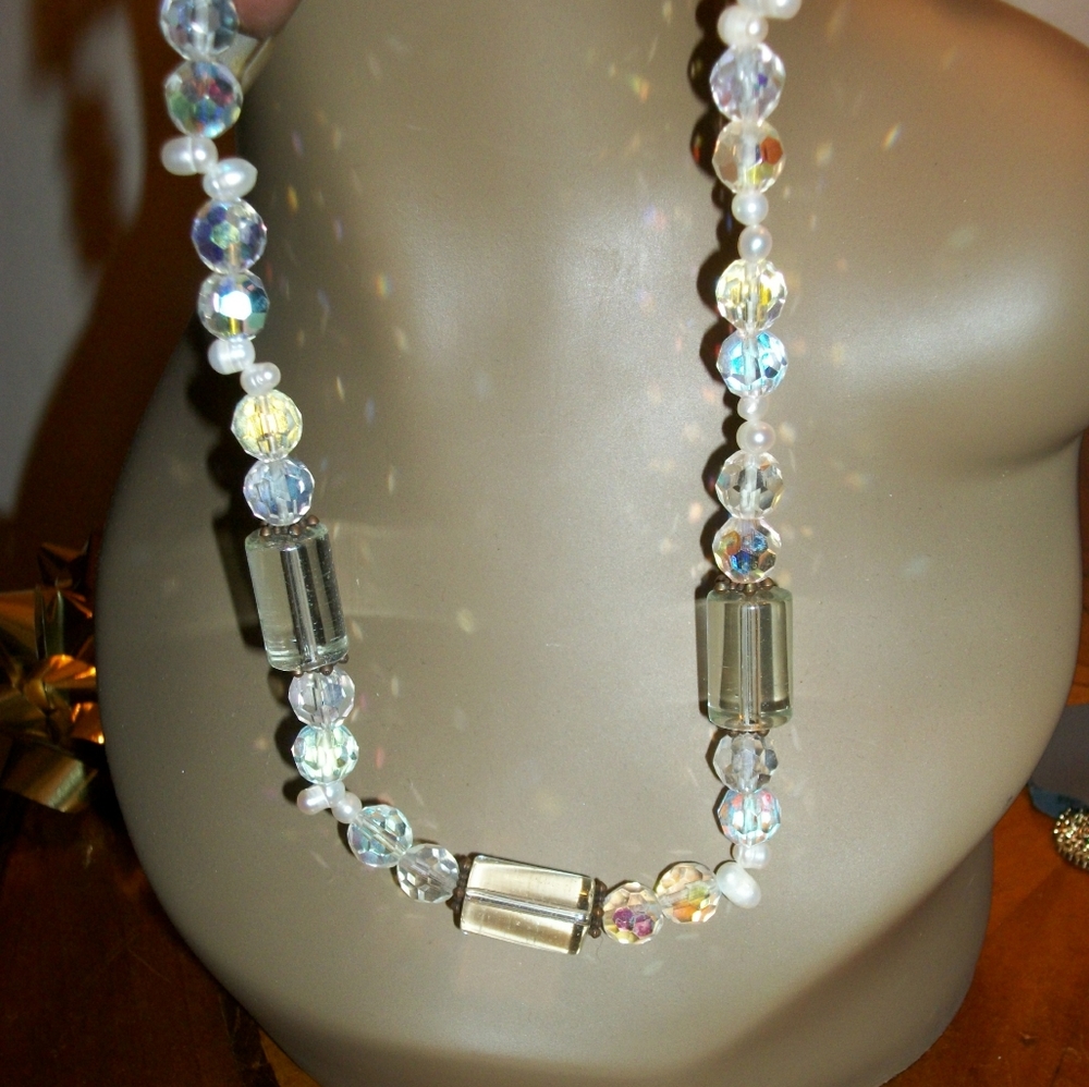 Beautiful Swarovski Crystal  Pearl Necklaces